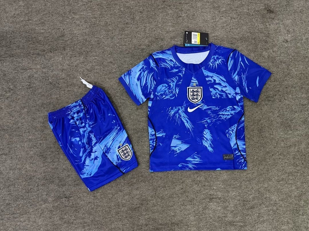 26-27 England Goalkeeper Children’s Kit Blue (w/ socks)